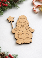 DIY MDF penguin cutout for Christmas craft and painting