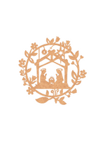 DIY MDF nativity scene cutout ornament for Christmas craft and painting