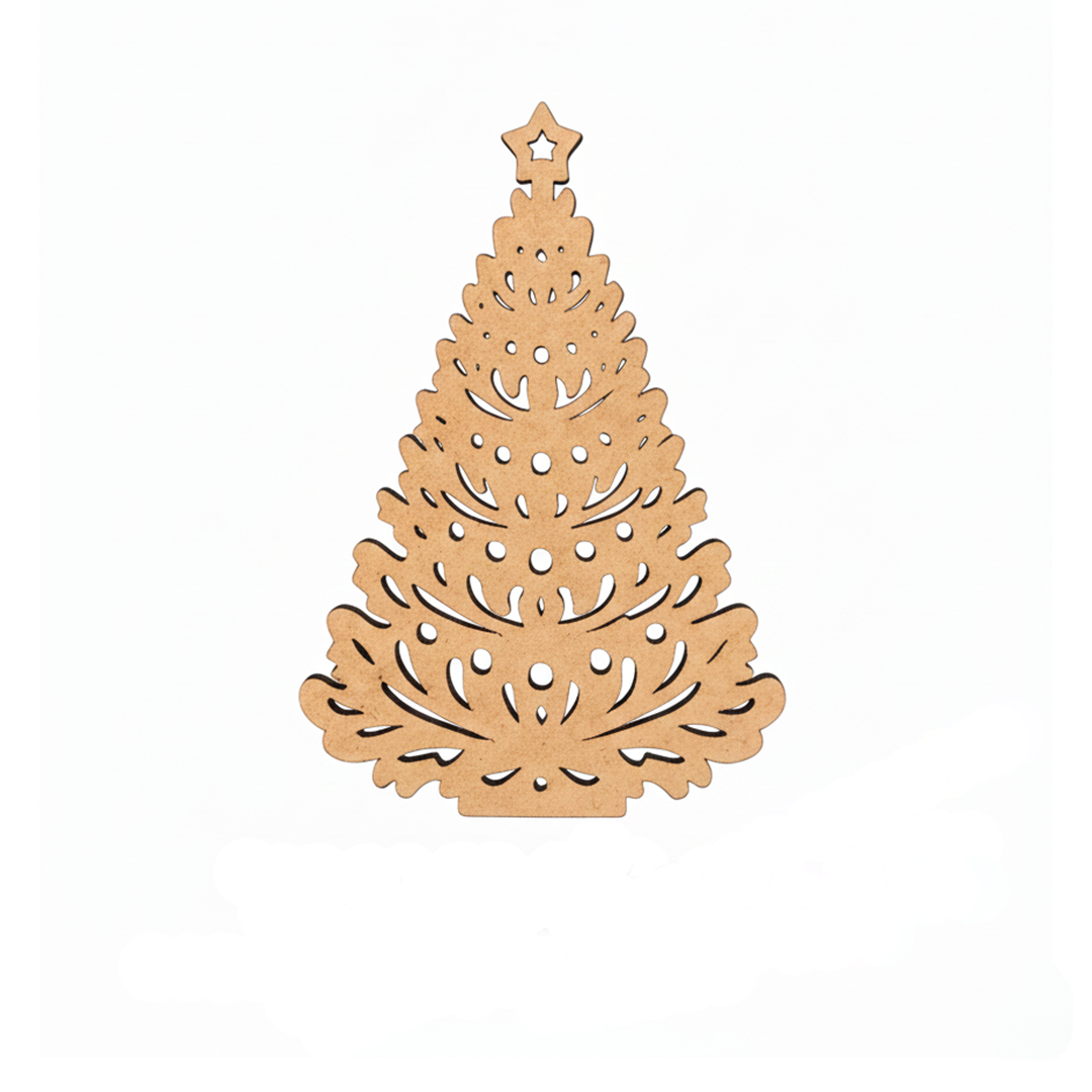 DIY MDF Christmas tree cutout for Christmas craft and painting
