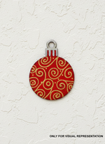 MDF blank Christmas bauble cutout ornament for craft mounted on white wall