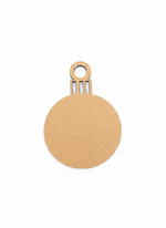 DIY MDF blank Christmas bauble cutout ornament for craft and painting