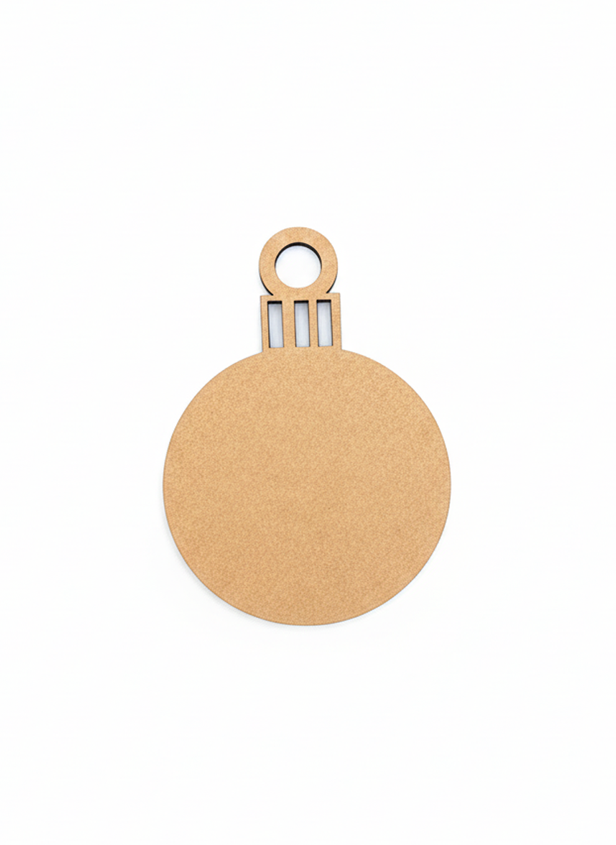 DIY MDF blank Christmas bauble cutout ornament for craft and painting