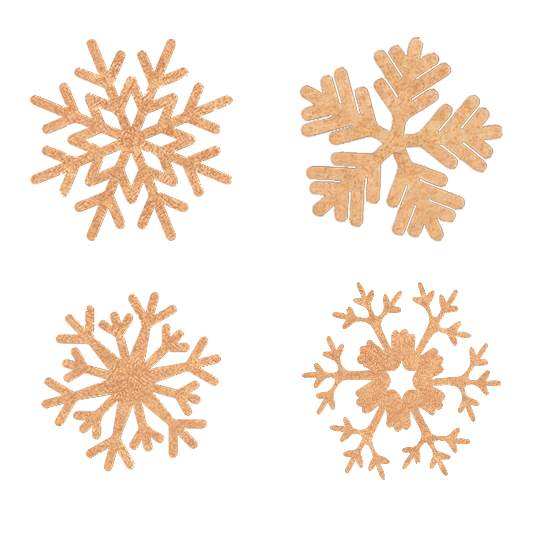 DIY MDF snowflake cutout set for Christmas craft and painting