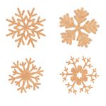 DIY MDF snowflake cutout set for Christmas craft and painting