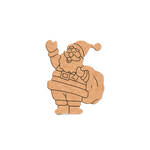 DIY MDF Santa Claus cutout with gift sack for Christmas craft and painting