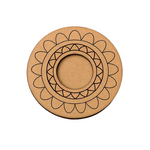 MDF round tea light candle holder base with mandala design – DIY craft supply