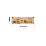 Laser cut MDF quote plaque “The Sky Is the Limit” with rocket and cloud design, DIY wall decor board