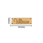 Laser cut MDF “Welcome” quote plaque, DIY wall decor board 10x3 inches