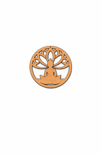 MDF DIY wall art  life symbol on a white background