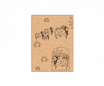 MDF DIY wall art  with cow illustrations on a white background
