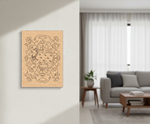 Decorative MDF DIY  wall art on a wall in a living room setting