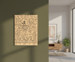 MDF DIY  wall art with intricate design in a modern room