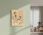 MDF DIY wall art with animal design on a wall in a living room