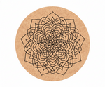 MDF DIY wall art with black geometric pattern on a white background