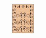 MDF DIY wall art with Pattern of cows on a white background