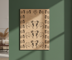 MDF DIY Framed artwork with cow pattern on a green wall