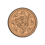 MDF Bordered Pre Marked Floral Mandala Base round board with engraved floral mandala design