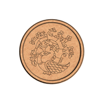 MDF Bordered Pre Marked Peacock Tree Art Base round board with engraved peacock and tree design