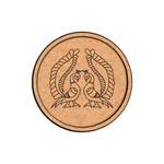 MDF Bordered Pre Marked Twin Peacock Base round board with engraved symmetrical peacock design