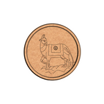 MDF Bordered Pre Marked Llama Art Base round board with engraved llama design