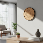 Round MDF board with pre marked parrot on branch design for DIY painting hanging on a wall