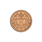 Engraved MDF round base with peacock and lotus design for DIY wall decor and painting projects