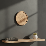 Bordered pre marked MDF round base with peacock design for DIY painting and craft projects hanging on a wall