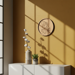 Bordered pre marked MDF round base with Ram Sita design for DIY painting and craft projects haning on a wall