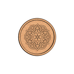 Bordered pre marked MDF round base with floral mandala design for DIY painting and craft projects