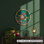 Bordered painted pre marked MDF round base with Ganesha design for DIY painting and craft projects hanging on wall