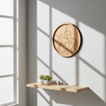 Bordered pre marked MDF round base with Ganesha design for DIY painting and craft projects hanging on wall