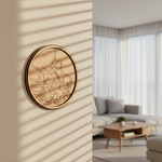 Bordered pre marked MDF round base with Ganesha design for DIY painting and craft projects hanging on wall