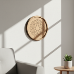 Bordered pre marked MDF round base with lotus mandala design for DIY painting and craft projects hanging on wall