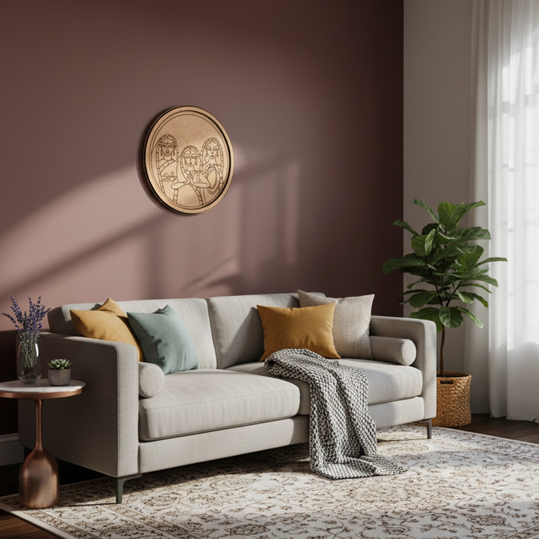 MDF Three Women Art Bordered Pre Marked DIY Craft Base