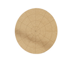 Bordered pre marked MDF round base with dense radial grid for mandala and precision DIY art projects