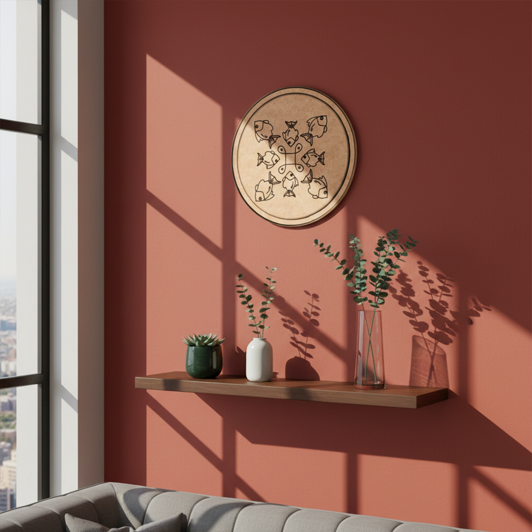 MDF Fish Mandala Bordered Pre Marked DIY Base