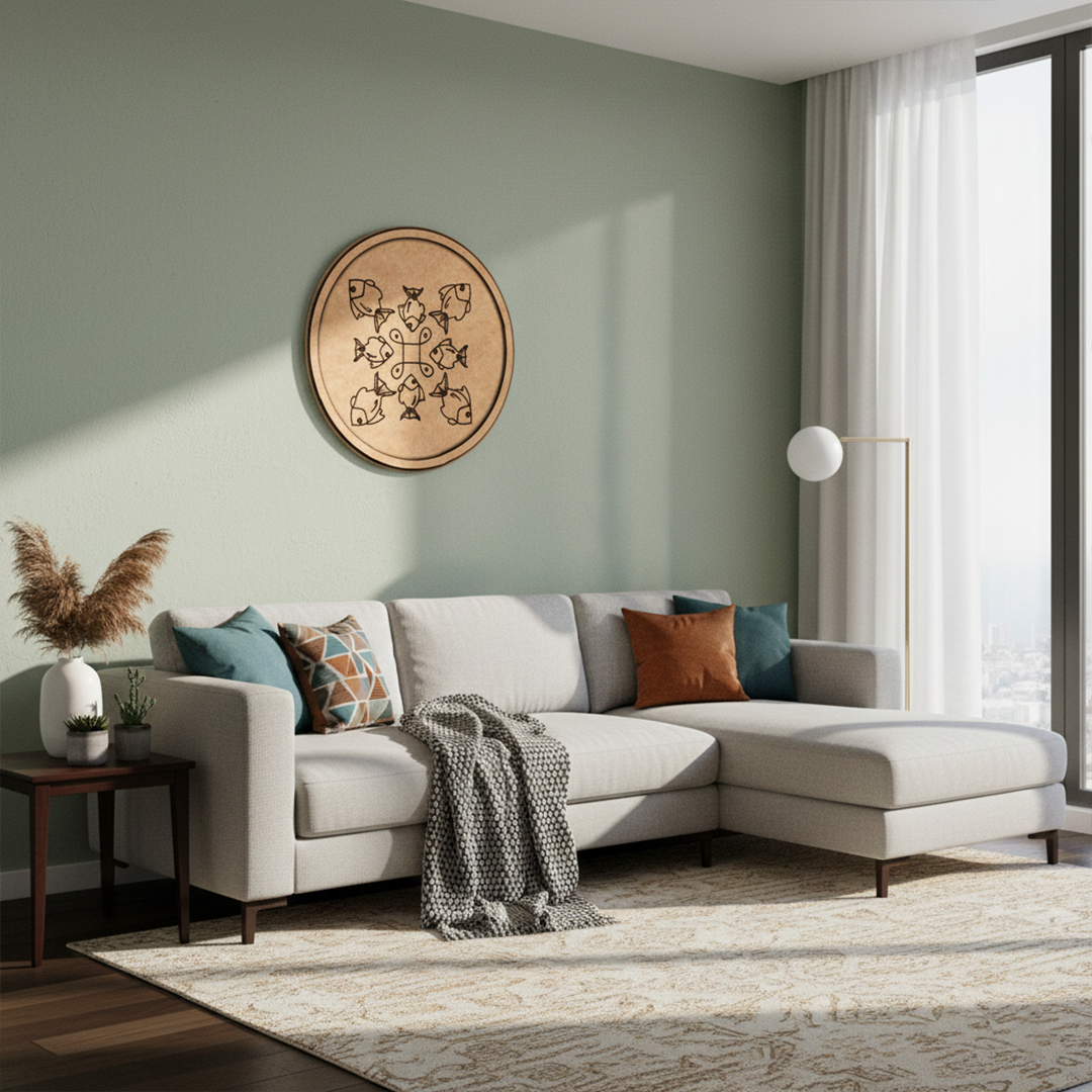 MDF Fish Mandala Bordered Pre Marked DIY Base