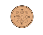 Bordered pre marked MDF round base with floral geometric design for DIY painting and craft projects