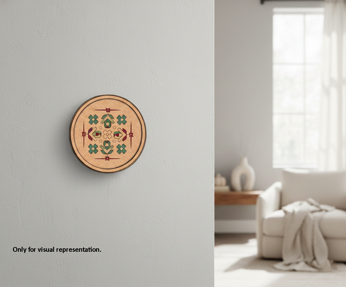 MDF Floral Geometric Bordered Pre Marked DIY Craft Base