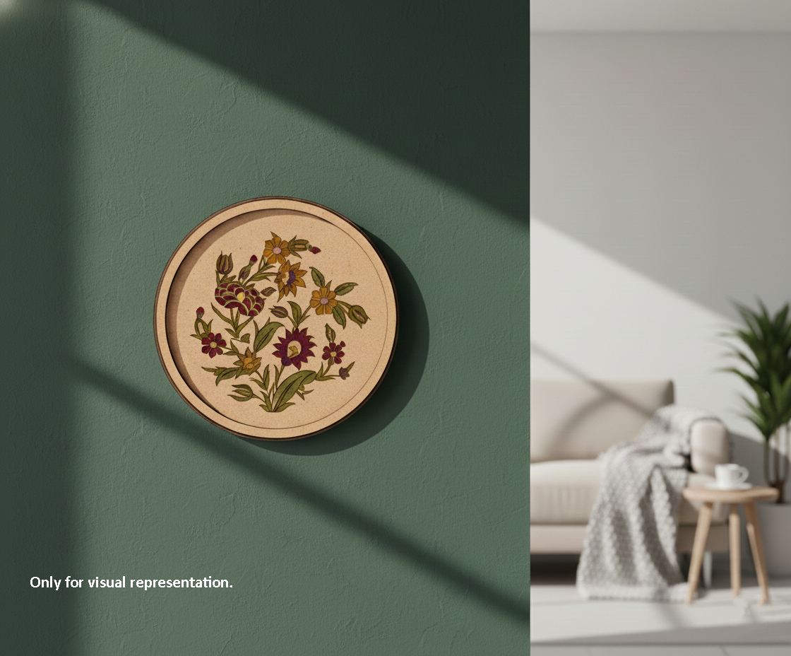 MDF Floral Bouquet Bordered Pre Marked DIY Craft Base