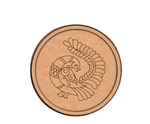 Bordered pre marked MDF round base with peacock motif design for DIY painting and craft projects