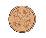 Bordered pre marked MDF round base with elephant circle motif for DIY painting and craft projects