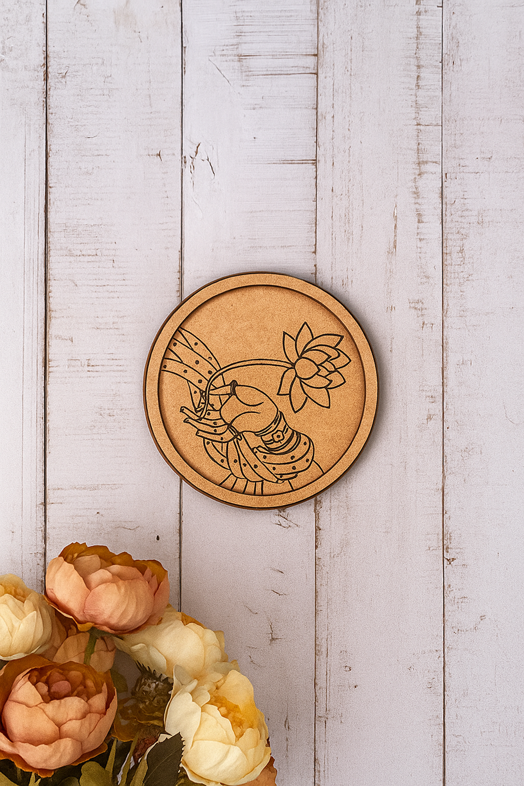 MDF lotus hand wall décor 
