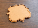 Small quatrefoil MDF platter 