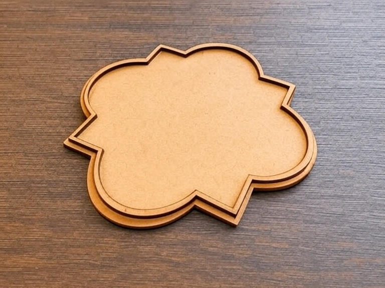 Small quatrefoil MDF platter 