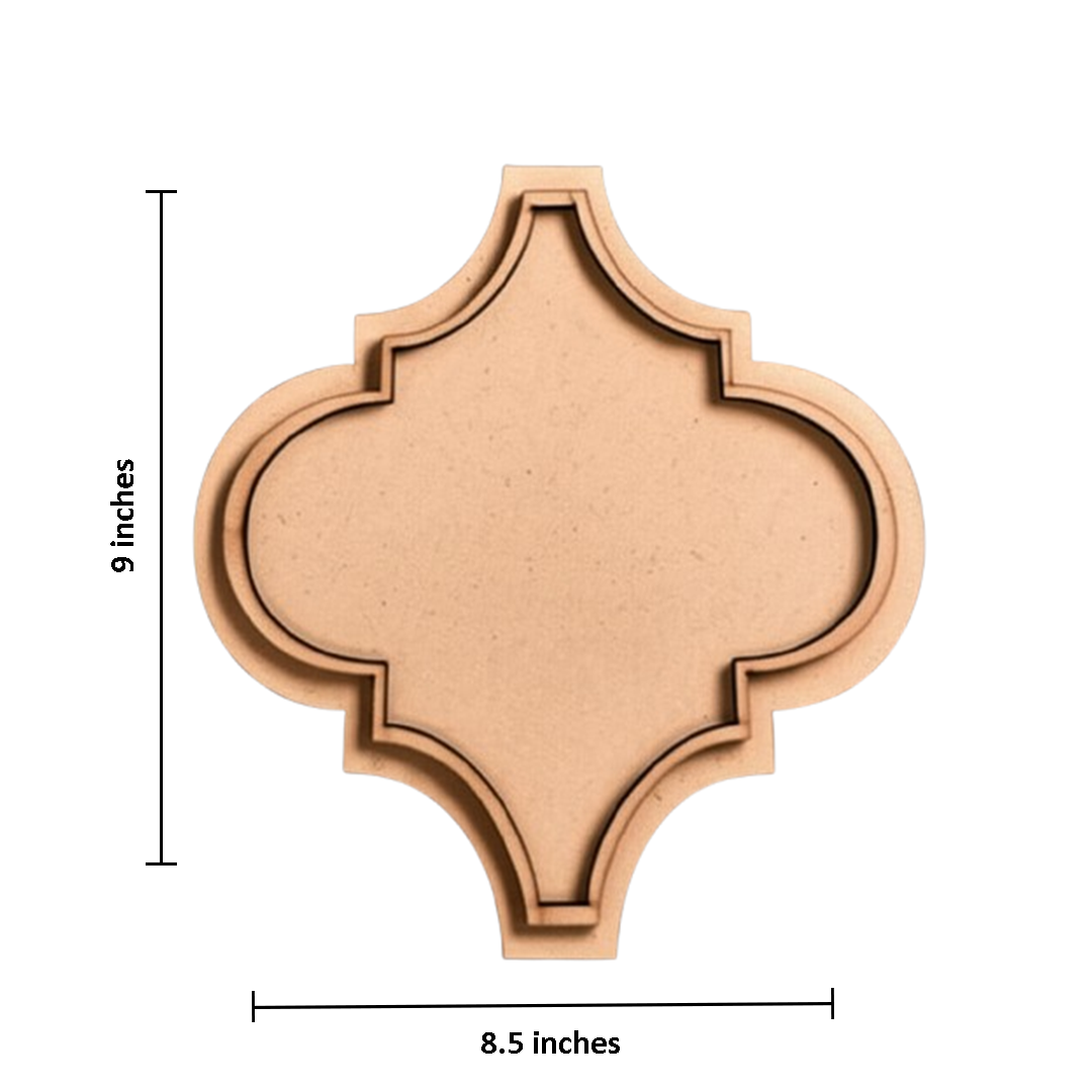 MDF Moroccan rangoli base with size dimensions