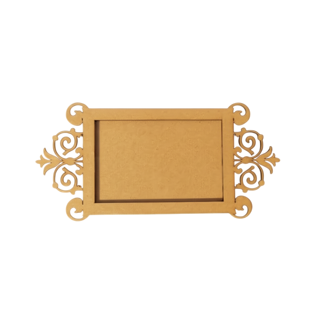 Decorative platter with intricate designs on a white background