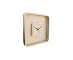 Beige square Shadow wall clock on a white background