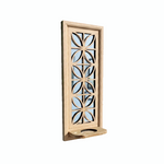 DIY MDF Geometric Wall Mirror Sconce Shelf for Decor laser cut MDF wall shelf base for painting, decoupage and DIY decoration.