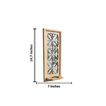 DIY MDF Geometric Wall Mirror Sconce Shelf for Decor laser cut MDF wall shelf base for painting, decoupage and DIY decoration with size.